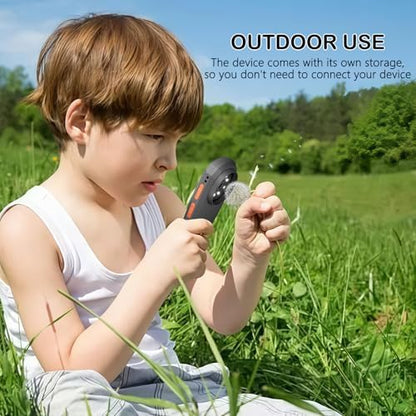 Handheld Digital Microscope with 2.0 Inch IPS Color Screen, Portable Magnifying Glass for Kids, 500x Magnification, 8 Adjustable 3-Level LED Lights, USB Compatible with PC Windows and Mac OS