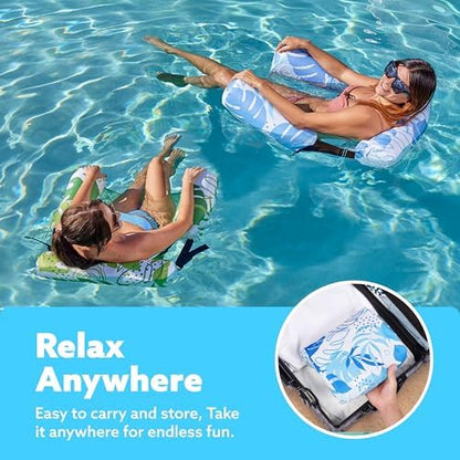 SLOOSH Inflatable Pool Floats Adult,2 Packs Floating Lounge Chairs,Blow up Pool Noodles for Adult Heavy Duty,Floating Chair for Party Summer Water Beach Lake Fun