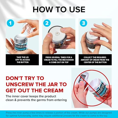 SimplyVital Collagen, Retinol & Hyaluronic Acid Cream - Anti-Aging Face Moisturizer for Face, Firming Skin Care Neck & Décolleté - Made in USA, Daily Moisturizer Face Cream Day & Night - 1.7 fl.oz.
