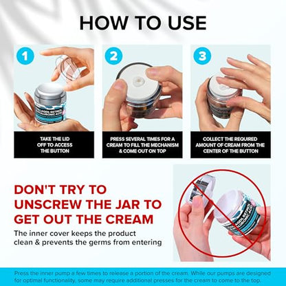 SimplyVital Collagen, Retinol & Hyaluronic Acid Cream - Anti-Aging Face Moisturizer for Face, Firming Skin Care Neck & Décolleté - Made in USA, Daily Moisturizer Face Cream Day & Night - 1.7 fl.oz.