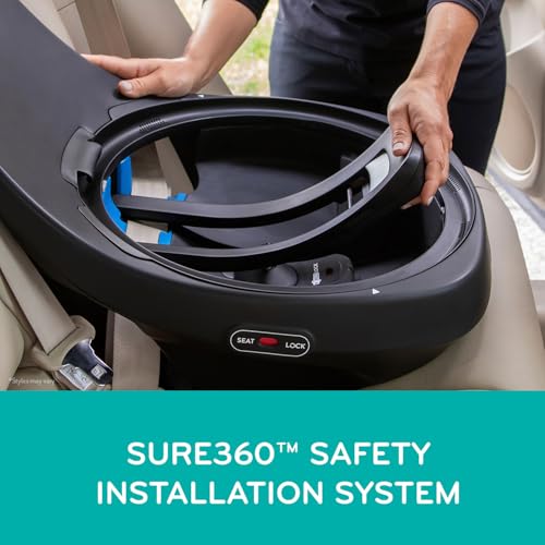 Evenflo Revolve360 Extend Convertible Car Seat with 360 Degree Rotation, Extended Rear-Facing, Forward-Facing, Booster Mode, and Secure Latch Install, Revere Gray