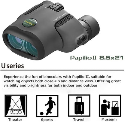 Pentax 8.5x21 U-Series Papilio II Binocular suitable for watching objects both close-up and far away