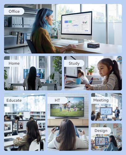 KAMRUI Essenx E1 Mini PC Computer with N97 Processor, 16GB DDR4 RAM 256GB M.2 SSD, Mini Desktop Computer Support Dual 4K, WiFi, Bluetooth, Ethernet, HTPC for Business, Education, Home