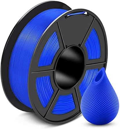 SUNLU 3D Printer Filament PETG Filament 1.75mm, Less Stringing Good Layer Adhesion High Toughness, PETG Filament 1.75 ±0.02mm, 1kg Spool(2.2lbs), Blue