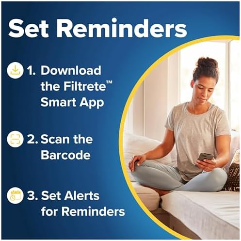Filtrete 20x25x1 AC Furnace Air Filter, MERV 11, MPR 1000, Micro Allergen Defense, 3-Month Pleated 1-Inch Electrostatic Air Cleaning Filter, 6 Pack (Actual Size 19.69 x 24.69 x 0.81 in)