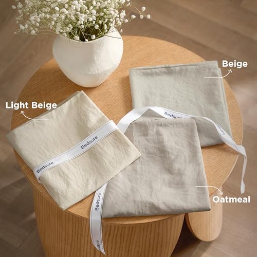 Bedsure King Size Comforter Set, Beige Soft Prewashed Bedding for All Seasons, 3 Pieces GentleSoft™ Warm Down Alternative Bed Set, 1 Lightweight Comforter (104"x90") and 2 Pillowcases (20"x36")