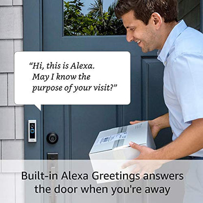 Like-New Ring Wired Doorbell Plus (Video Doorbell Pro) – Upgraded, with added security features and a sleek design (existing doorbell wiring required)