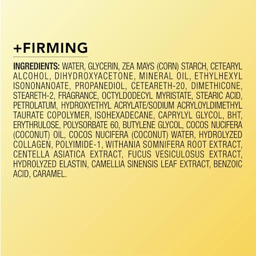 Jergens Natural Glow +Firming Self Tanner Body Lotion, Medium to Deep Skin Tone, Sunless Tanning Moisturizer with Collagen and Elastin, Helps to Visibly Reduce Cellulite, 7.5 Oz, Pack of 2