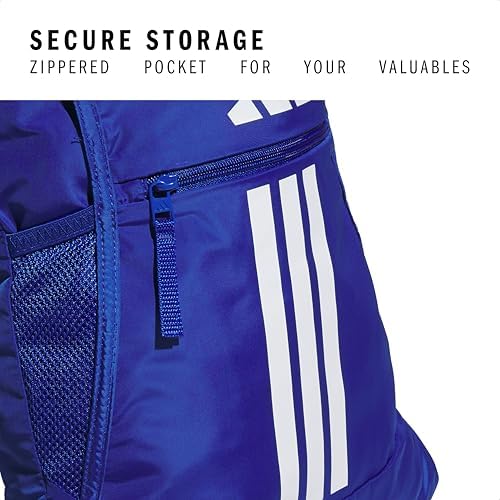 adidas Alliance Sackpack, Drawstring Backpack, Lightweight Small Gym Bag for Women and Men, Team Royal Blue, One Size
