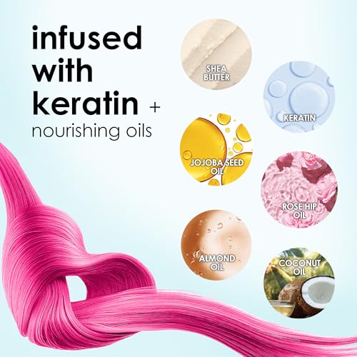 Keracolor Color + Clenditioner 3-in-1 Color-Depositing Conditioner, Gently Cleanses & Conditions, Semi-Permanent Hair Color, 23 Shades, 12 Fl Oz