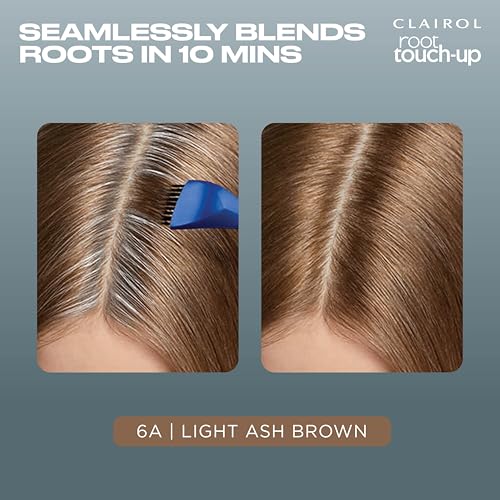 Clairol Root Touch-Up by Nice'n Easy Permanent Hair Dye, 6A Light Ash Brown Hair Color, Pack of 2