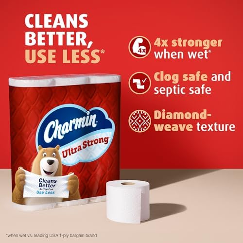 Charmin Ultra Strong Toilet Paper, 18 Mega XL Rolls = 108 Regular Rolls