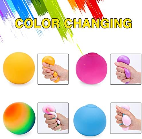20Pack Stress Balls, Squishy Balls, Squeeze Balls for Adults, Stress Relief Balls, Prize Box Stuffers, Party Favors