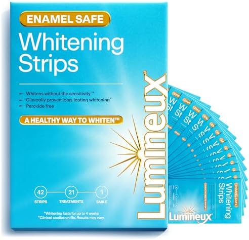 Lumineux Teeth Whitening Strips 21 Treatments – Peroxide Free - Enamel Safe for Whiter Teeth - Whitening Without The Sensitivity - Dentist Formulated - Sensitivity