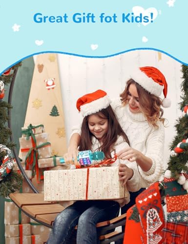 Amazmic Kids Karaoke Microphone Machine Toys for Girls Bluetooth Microphone with LED Light, Birthday Gift for Girls Boys 3 4 5 6 7 8 9 10 11 12 Year Old Kids Toys(Blue)