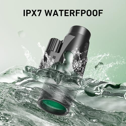 Gosky 15x52 HD Monocular, Monocular for Adults High Powered with Tripod, Monocular Compact with BAK4 Prism & FMC Lens, Bluetooth Camera Remote, Monoculars for Hunting, Bird Watching, Hiking,Traveling