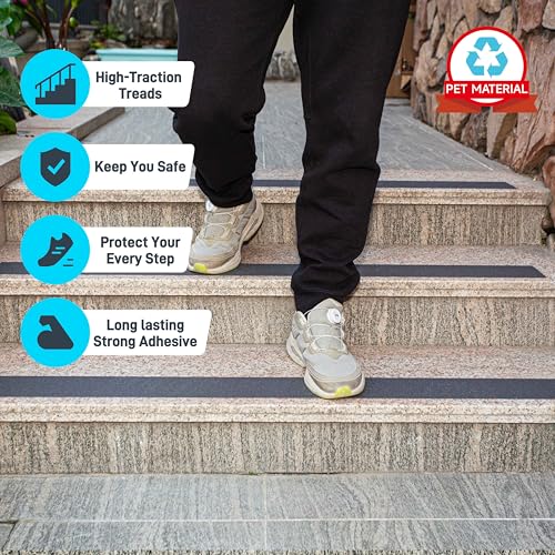 Lifegrip Anti Slip Traction Tape, 4 Inch x 38 Foot - Best Grip, Friction, Abrasive Adhesive for Stairs, Tread Step, Indoor, Outdoor, Grey (4" X 38')