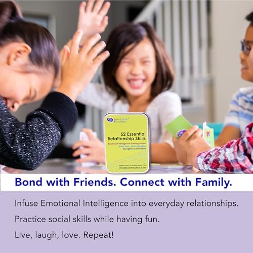 52 Essential Emotional Intelligence Training - Relationship Skills Card Game for Empathy, Trust Building Activities, Conversation Starters, Team Icebreaker Tools - by Harvard Researcher