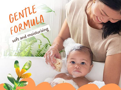 Babo Botanicals Sensitive Baby Fragrance-Free 2-in-1 Shampoo & Wash - Shea Butter, Calendula & Aloe Vera - EWG Verified - Cruelty-Free - Vegan - Pediatrician Tested - For Babies & Kids