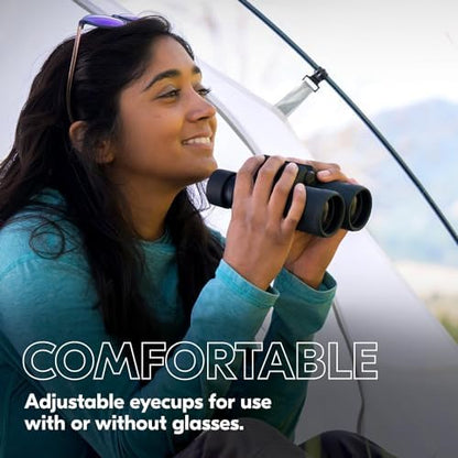 Nikon PROSTAFF P3 10x42 Binocular | Waterproof, fogproof, Rubber-Armored Full-Size Binocular, Wide Field of View & Long Eye Relief | Official Nikon USA Model