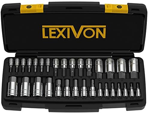 LEXIVON Master HEX Bit Socket Set, Premium S2 Alloy Steel | Complete 32-Piece, SAE and Metric Set | Enhanced Storage Case (LX-144)