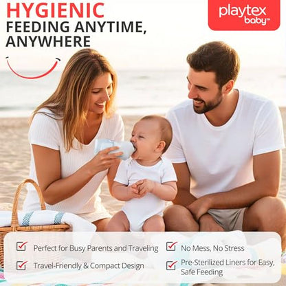 Playtex Baby Nurser Pre-Sterilized Disposable Drop-Ins Bottle Liners, Anti-Colic, Gas Reduction, Closer to Breastfeeding, 8 Oz, 100 Count