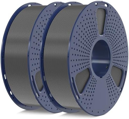 SUNLU 3D Printer Filament PLA Plus 1.75mm 2KG, SUNLU Neatly Wound PLA Filament 1.75mm PRO, PLA+ Filament for Most FDM 3D Printer, Dimensional Accuracy +/- 0.02 mm, 1 kg Spool, 2 Packs, Grey+Grey