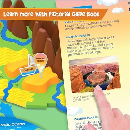 Imagimake Mapology Physical Features USA Puzzle | Mountains, National Parks, Rivers & Lakes 3D Puzzle Toys for Ages 8-13 | Educational Toys | Classroom Must-Haves | Back to School Gifts for Kids 6-12