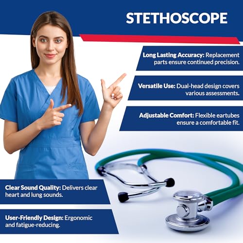 Dixie EMS Blood Pressure and Sprague Stethoscope Kit - Teal