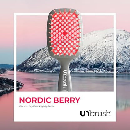 FHI Heat UNbrush Detangling Brush for Pain-Free Brushing on All Wet or Dry Hair Types — Durable DuoFlex Anti-Static Bristles, Lightweight Handle, Vented Hair Brush