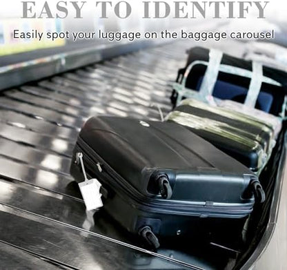 50 Pack Luggage Tags for Suitcases, Airplane Travel Essentials for Flying, International Travel Must Haves, and Luggage Accessories by Sodsay