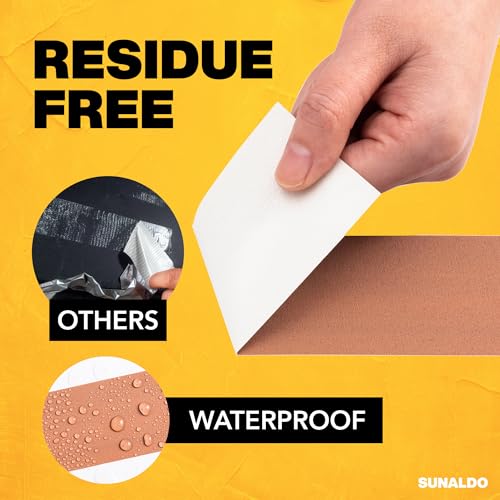 Gaffers Tape (6 Pack) Strong Hold, Easy to Rip, Residue-Free Professional Grade Floor Tape for Electrical Cords, Matte Finish Non Reflective, Weather Resistant (Brown, 2" x 30 Yards)