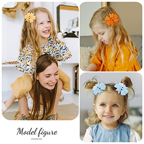 Choicbaby 3 Inch Hair Bows for Girls Grosgrain Ribbon Toddler Hair Accessories with Alligator Clip Bow for Toddler Girls Baby Kids Teens Gift