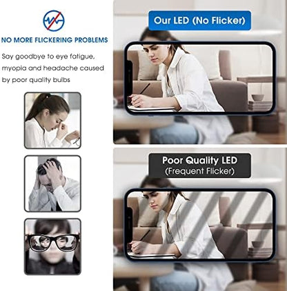 Briignite LED Light Bulbs, 𝟑𝐖𝐚𝐲 𝐋𝐄𝐃 𝐋𝐢𝐠𝐡𝐭 𝐁𝐮𝐥𝐛𝐬 50 100 150W Equivalent, Three Way A19 Light Bulbs E26 Medium Base, Daylight White 5000K, 500lm-1000lm-1500lm, 2Pack