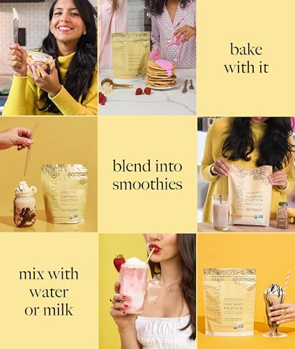 Truvani Vegan Pea Protein Powder | Banana Cinnamon | 20g Organic Plant Based Protein | 1 Serving | Keto | Gluten & Dairy Free | Low Carb | No Added Sugar