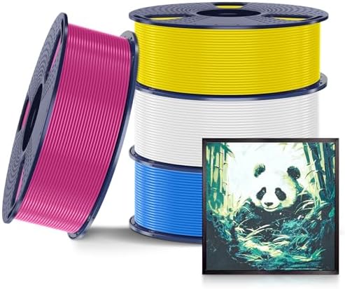 SUNLU CMYK Lithophane PLA Filament 1.75mm, 4kg 3D Printer Filament Bundle, Compatible with AMS and Regular FDM 3D Printers, 4kg in Total, 1kg per Spool, 4 Packs, 4 Colors, White+Cyan+Magenta+Yellow