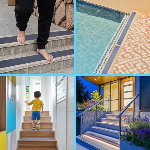 Lifegrip Anti Slip Traction Tape, 4 Inch x 38 Foot - Best Grip, Friction, Abrasive Adhesive for Stairs, Tread Step, Indoor, Outdoor, Grey (4" X 38')