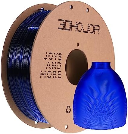 PETG Filament 1.75mm, PETG 3D Printing Filament, 2.2 LBS (1KG) Cardboard Spool, Fit Most FDM 3D Printer,Blue…