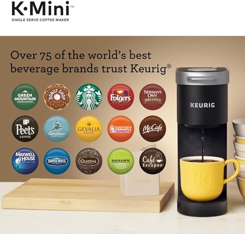 Keurig K-Mini Single Serve K-Cup Pod Coffee Maker, 6 to 12oz Brew size, with Cord Storage, Perfect for Small Spaces, Black
