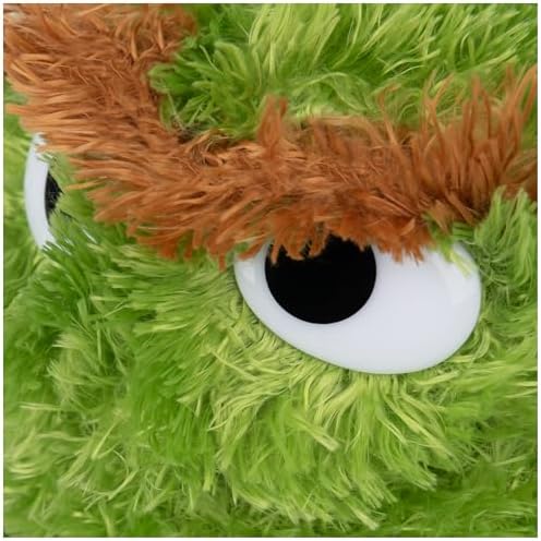 GUND Sesame Street Official Oscar The Grouch Muppet Plush, Premium Plush Toy for Ages 1 & Up, Green/Silver, 10”