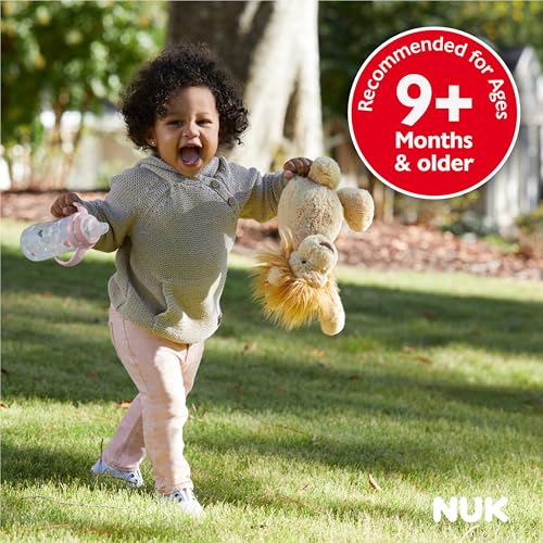 NUK Learner Cup, 10 Oz, Pack of 2, Disney's Stitch – Soft Spout, Easy-Grip Handles, BPA Free, Spill Proof Transition Sippy Cup