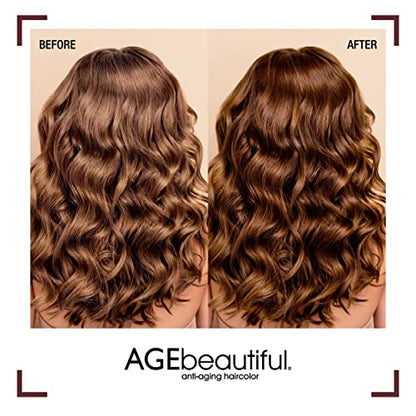 AGE beautiful Permanent Hair Color Dye Liqui Creme | 100% Gray Coverage | Anti-Aging Haircolor | Biotin for Thicker, Fuller Hair | Professional Salon Coloring