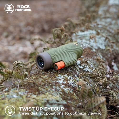 Nocs Provisions Zoom Tube 8x32 Monocular, 8X Magnification Telescope, Bak4 Prism, Wide Field of View for Bird Watching, Backpacking & Wildlife Viewing - Juniper Green II
