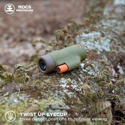 Nocs Provisions Zoom Tube 8x32 Monocular, 8X Magnification Telescope, Bak4 Prism, Wide Field of View for Bird Watching, Backpacking & Wildlife Viewing - Juniper Green II