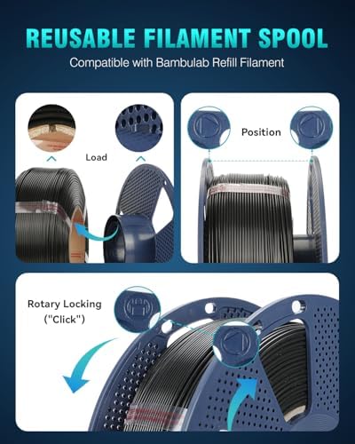 SUNLU PLA+2.0 3D Printer Filament, Upgrade PLA+ Filament 1.75mm, Tougher and Stronger, Neatly Wound Filament, Dimensional Accuracy +/-0.02mm, 1KG Spool(2.2lbs), Oak Wood