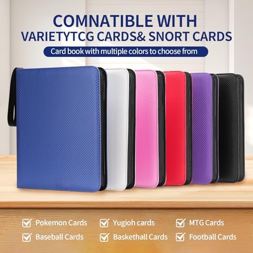 Premium 9-Pocket Card Binder 720 Capacity, Zippered Trading Card Holder for MTG, Sports & Collectible Cards – Acid-Free, Durable & Travel-Friendly Storage (White, 9 Pocket)