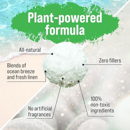 Rockin' Green Classic Rock Laundry Detergent (90 Loads), Plant based, All Natural Laundry Detergent Powder, Vegan and Biodegradable Odor Fighter, Safe for Sensitive Skin, 45 oz (AC/DSea Breeze)