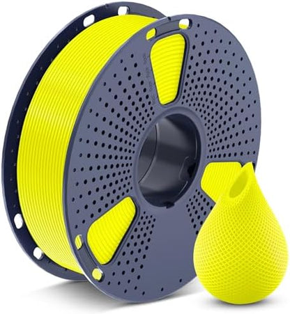 SUNLU 3D Printer Filament PETG Filament 1.75mm, Less Stringing Good Layer Adhesion High Toughness, PETG Filament 1.75 ±0.02mm, 1kg Spool(2.2lbs), Yellow