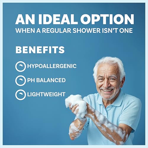 Scrubzz Disposable No Rinse Bathing Wipes - All-in-1 Single Use Shower Wipes, Simply Dampen, Lather, and Dry Without Shampoo or Rinsing (Lavender, 8-Pack)