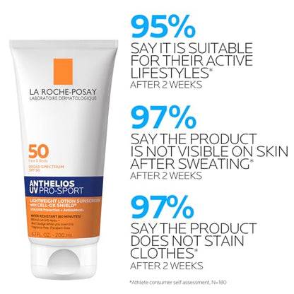 La Roche-Posay Anthelios Sunscreen SPF 50, Ultra-Light Fluid Broad Spectrum SPF 50, Face Sunscreen with Titanium Dioxide Mineral, Lightweight & Fast-Absorbing, Oil-Free, Matte Finish
